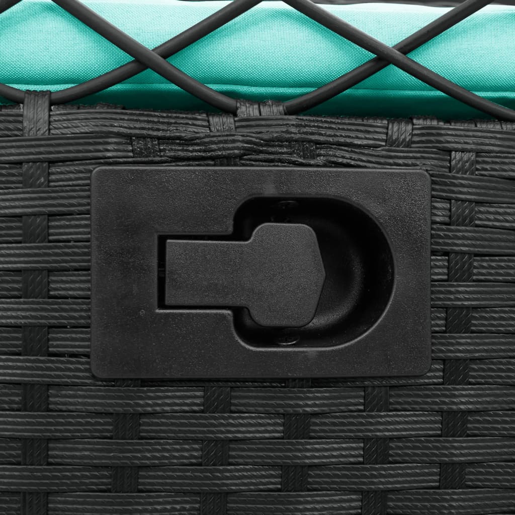 Sedie da giardino reclinabili 2 pz in Polyrattan Nero | homemem39