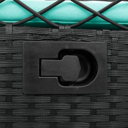 Sedie da giardino reclinabili 2 pz in Polyrattan Nero | homemem39