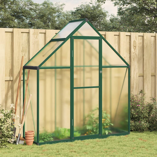 Greenhouse Frame with Green Base 169x58x195 cm in Aluminium