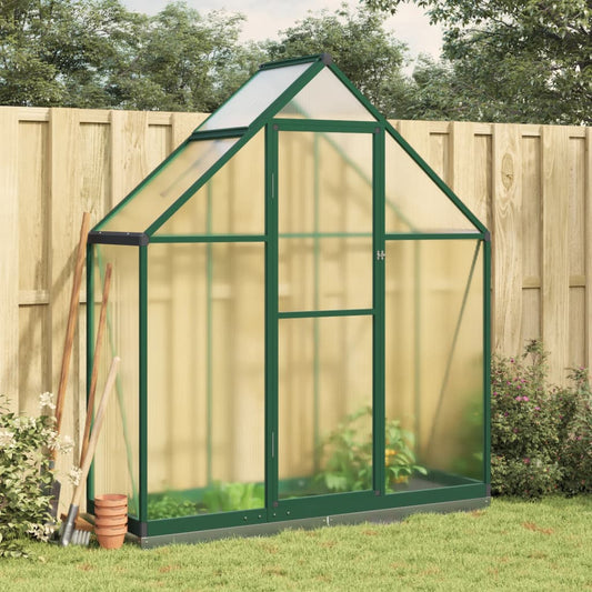 Greenhouse Frame with Green Base 169x58x202 cm in Aluminium