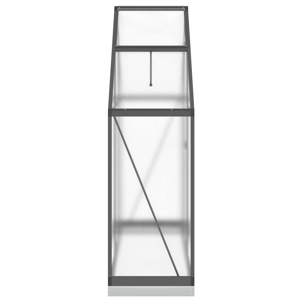 Greenhouse Frame with Anthracite Base 169x58x202 cm in Aluminium