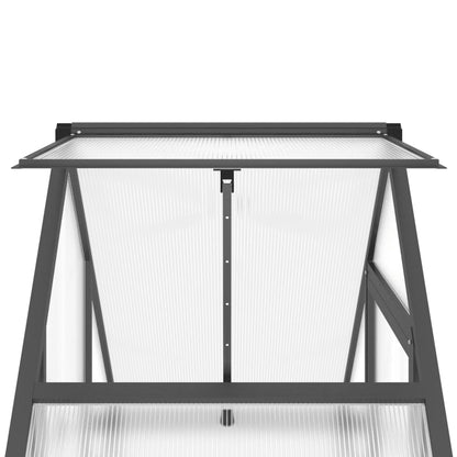 Greenhouse Frame with Anthracite Base 169x58x202 cm in Aluminium