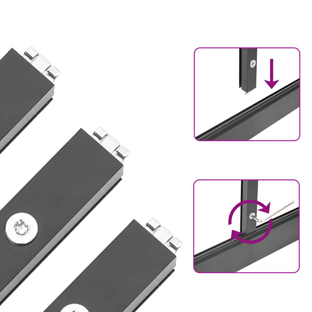 Telaio Serra con Base Antracite 169x114x202 cm in Alluminio - homemem39
