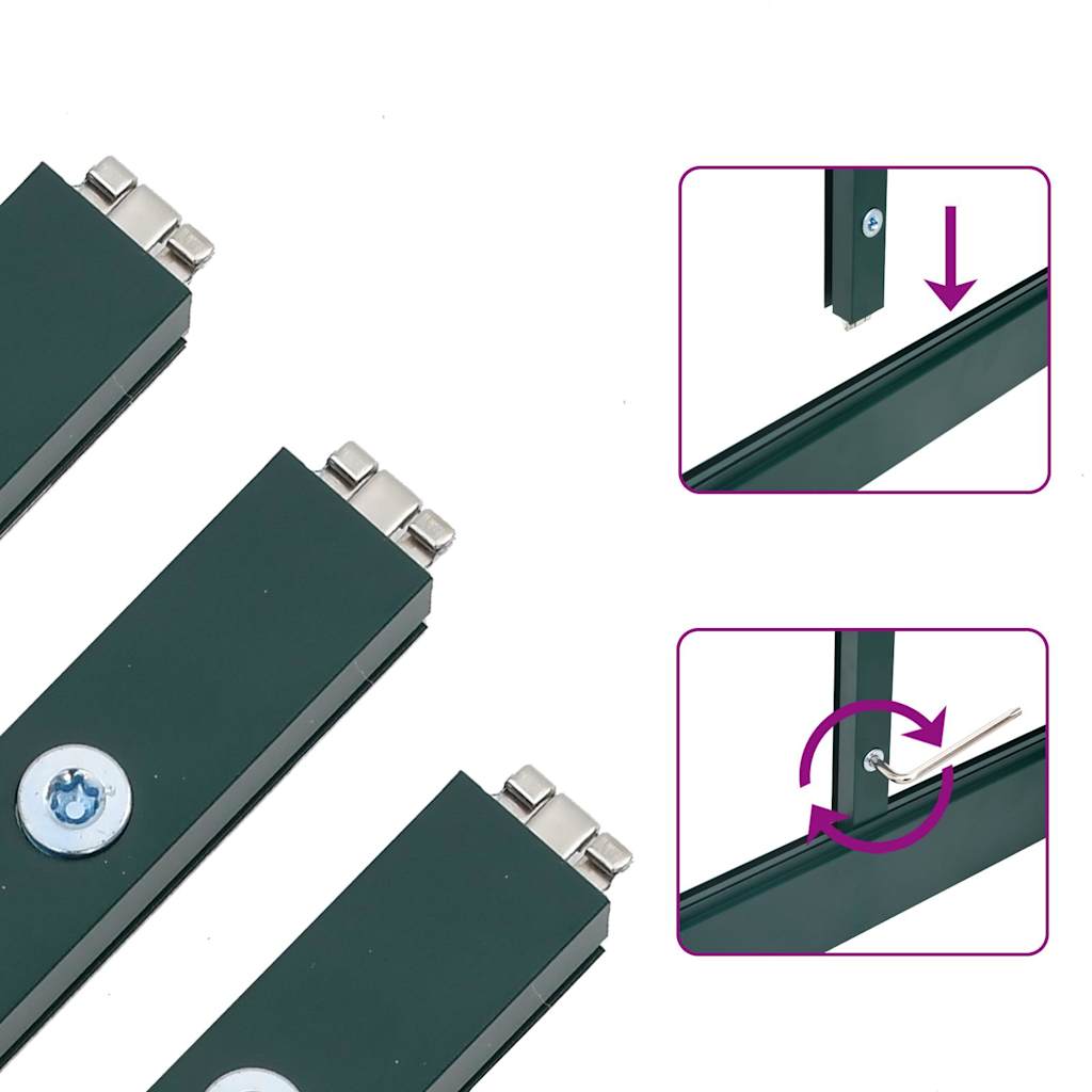 Telaio Serra con Base Verde 169x169x195 cm in Alluminio - homemem39