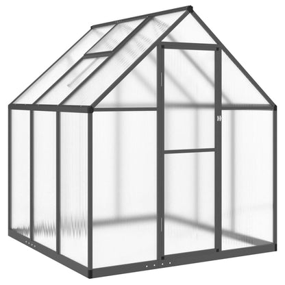 Greenhouse Frame with Anthracite Base 169x169x195 cm in Aluminium