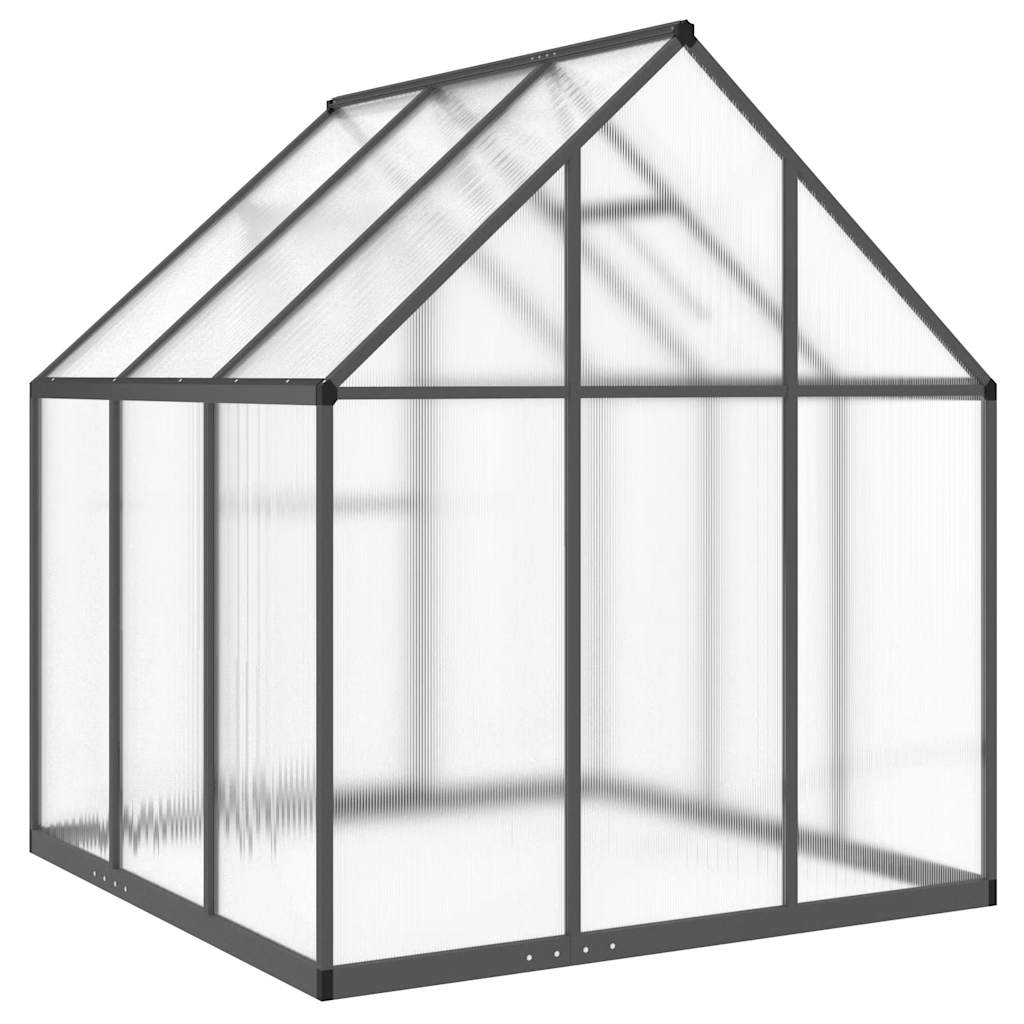 Greenhouse Frame with Anthracite Base 169x169x195 cm in Aluminium