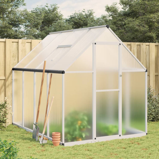 Greenhouse Frame with Silver Base 224x169x195 cm in Aluminium