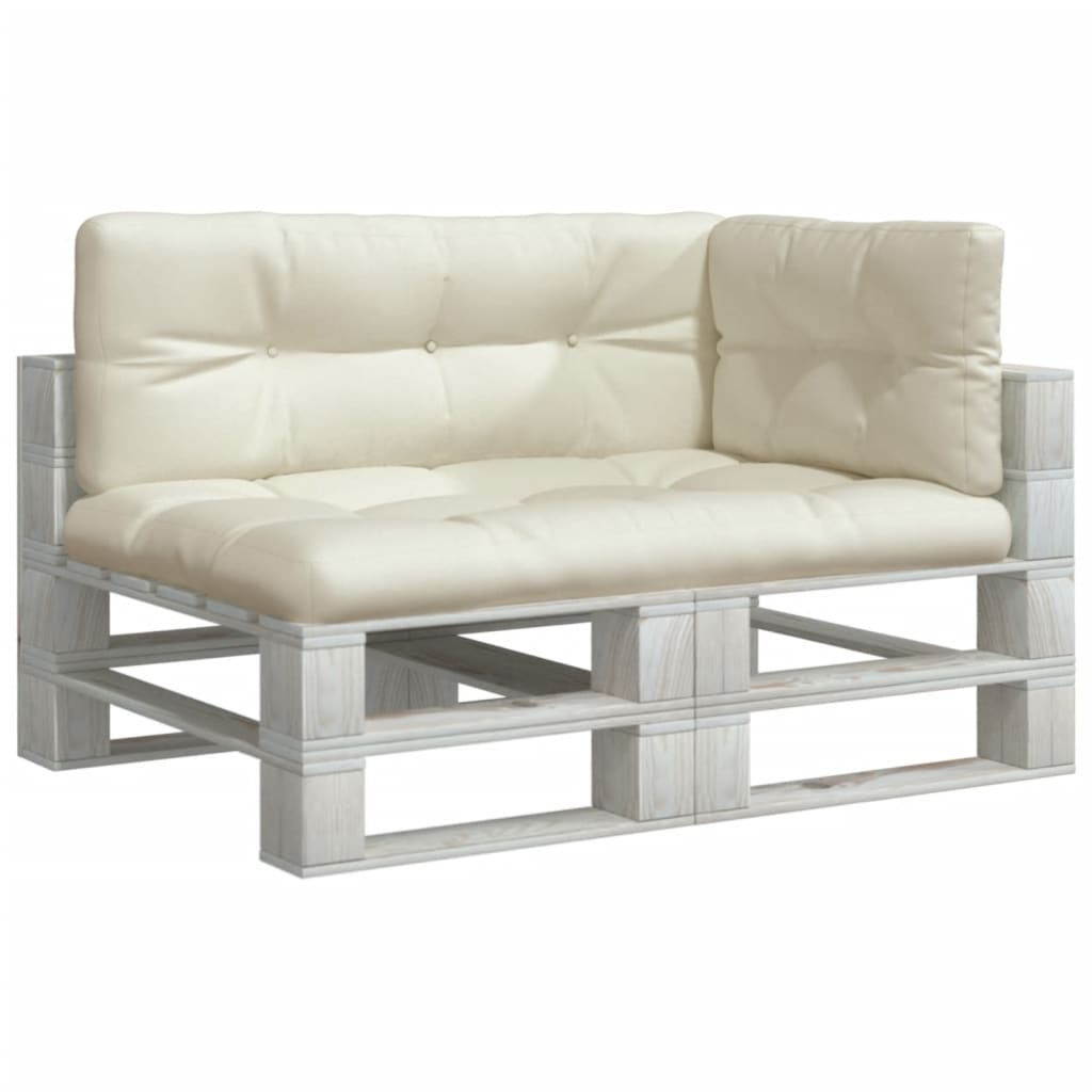 Cuscini per Pallet 3 pz Crema in Tessuto | homemem39