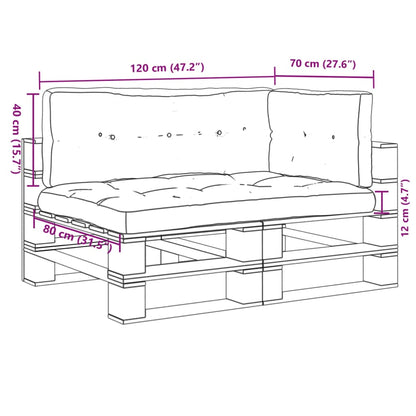 Cuscini per Pallet 3 pz Crema in Tessuto | homemem39