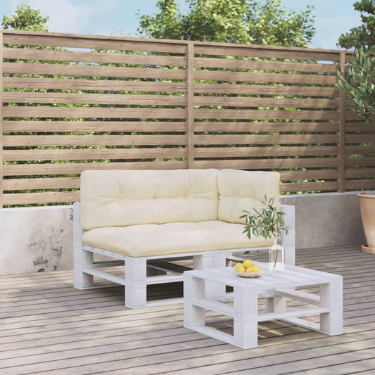 Cuscini per Pallet 3 pz Crema in Tessuto | homemem39