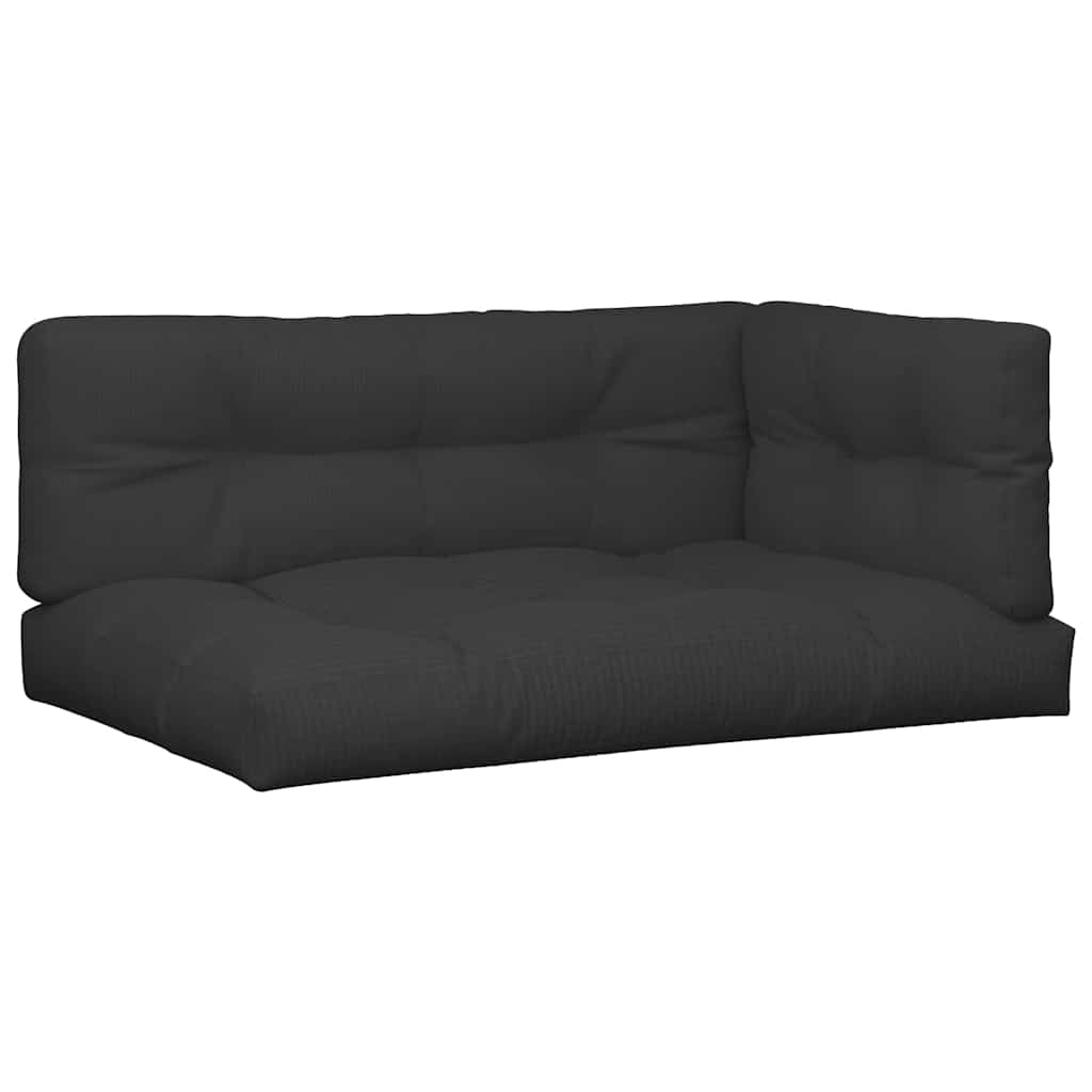 Cuscini per Pallet 3 pz Neri in Tessuto Oxford | homemem39