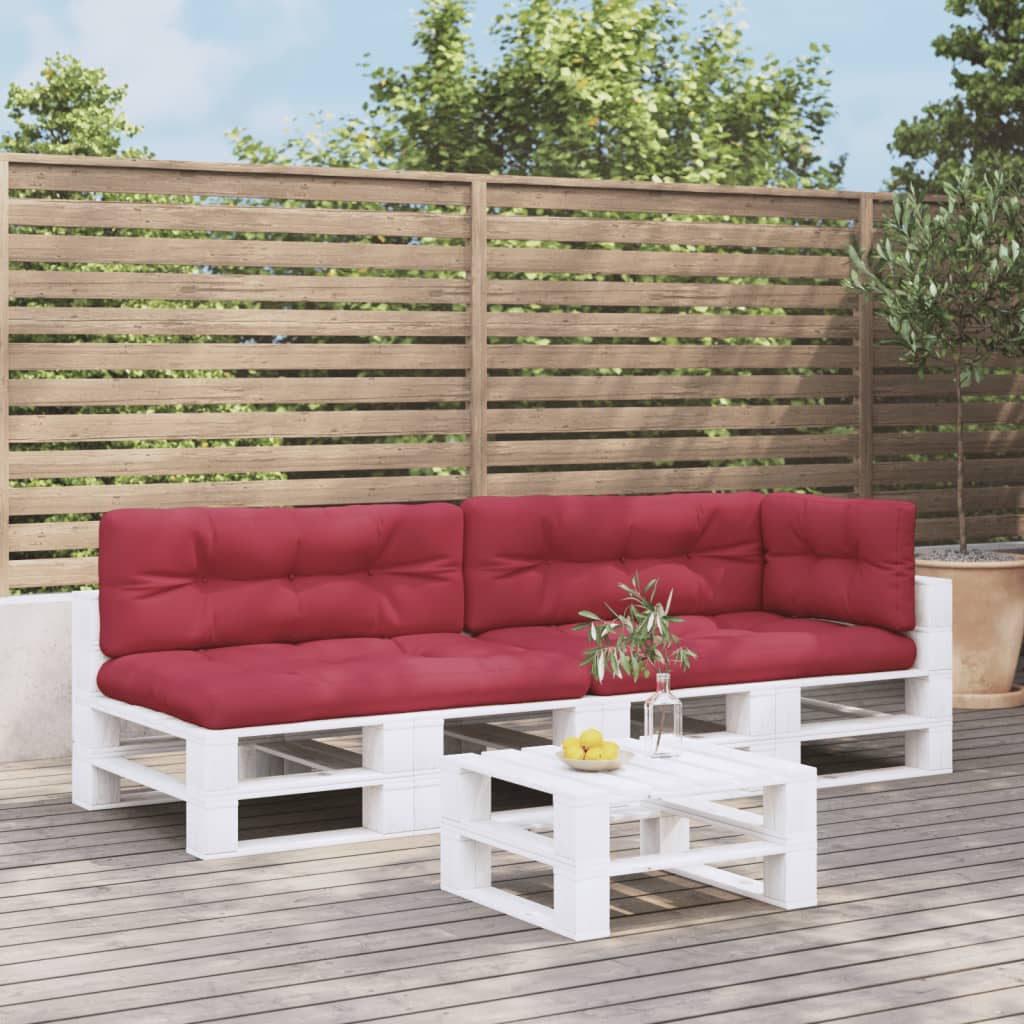 Cuscini per Pallet 5 pz Rosso Vino in Tessuto | homemem39