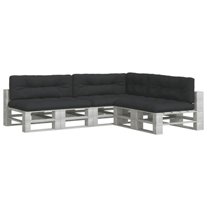 Cuscini per Pallet 7 pz Neri in Tessuto Oxford | homemem39