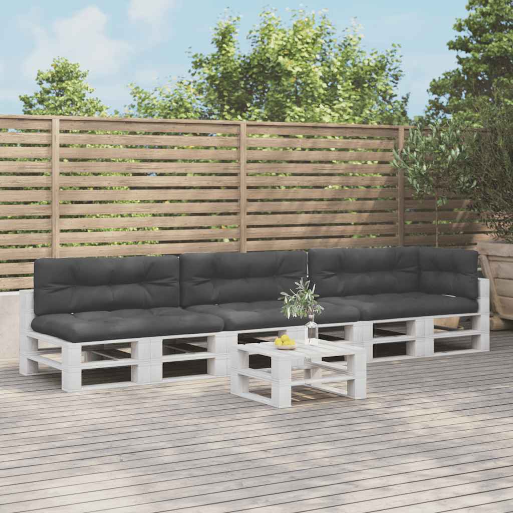 Cuscini per Pallet 7 pz Neri in Tessuto Oxford | homemem39