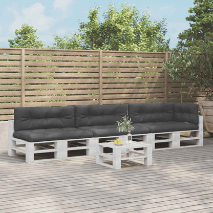 Cuscini per Pallet 7 pz Neri in Tessuto Oxford | homemem39
