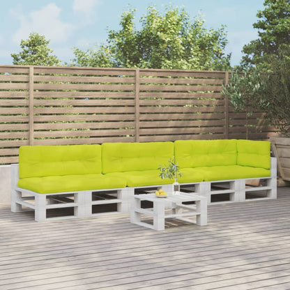 Cuscini per Pallet 7 pz Verde Intenso in Tessuto | homemem39