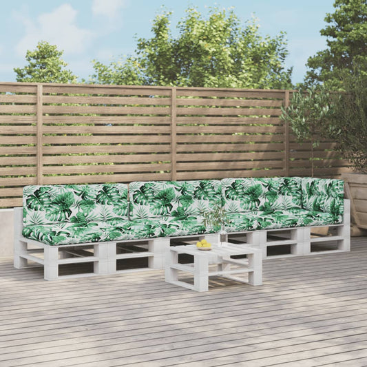Cuscini per Pallet 7 pz Motivo a Foglie Tessuto | homemem39