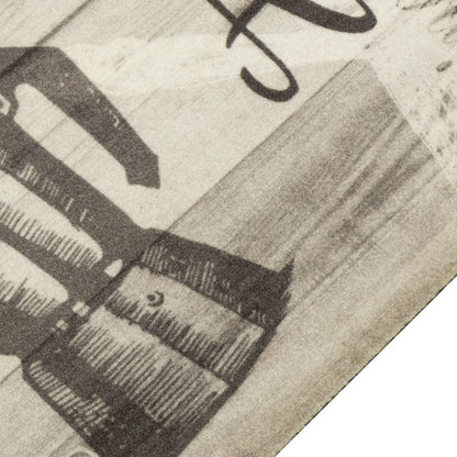 Tappeto da Cucina Lavabile Grigio Caffè 60x180 cm in Velluto - homemem39