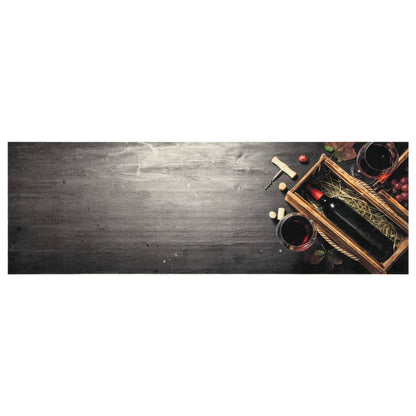Tappeto da Cucina Lavabile Bottiglia Vino 60x180 cm in Velluto - homemem39
