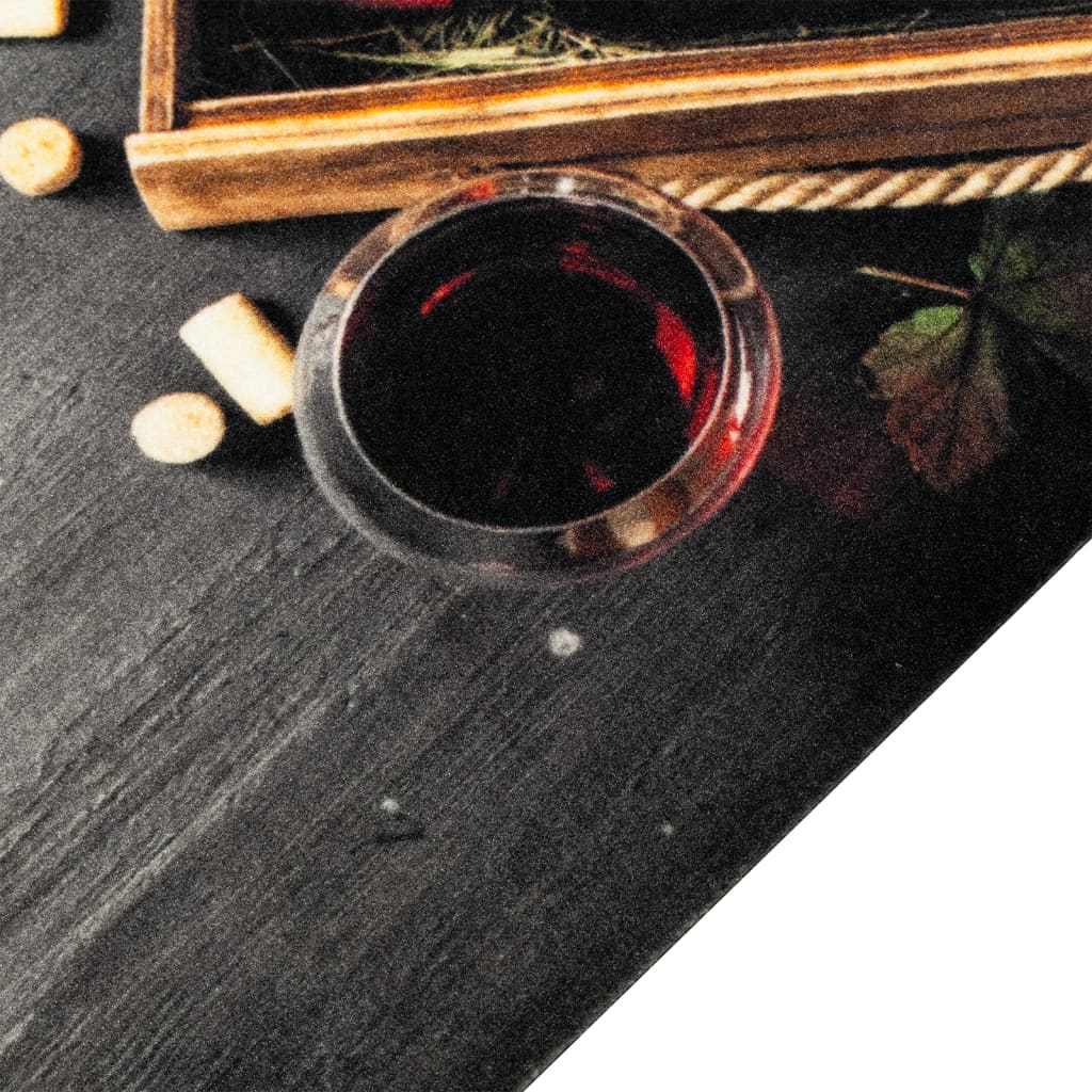 Tappeto da Cucina Lavabile Bottiglia Vino 60x300 cm in Velluto | homemem39