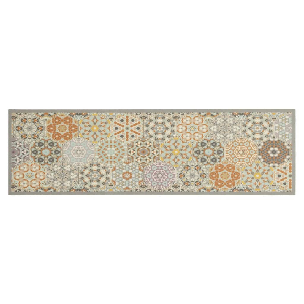 Tappeto da Cucina Lavabile Pastello Esagono 45x150 cm Velluto | homemem39