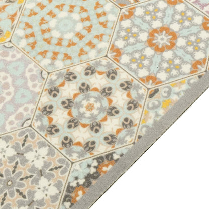 Tappeto da Cucina Lavabile Pastello Esagono 45x150 cm Velluto | homemem39