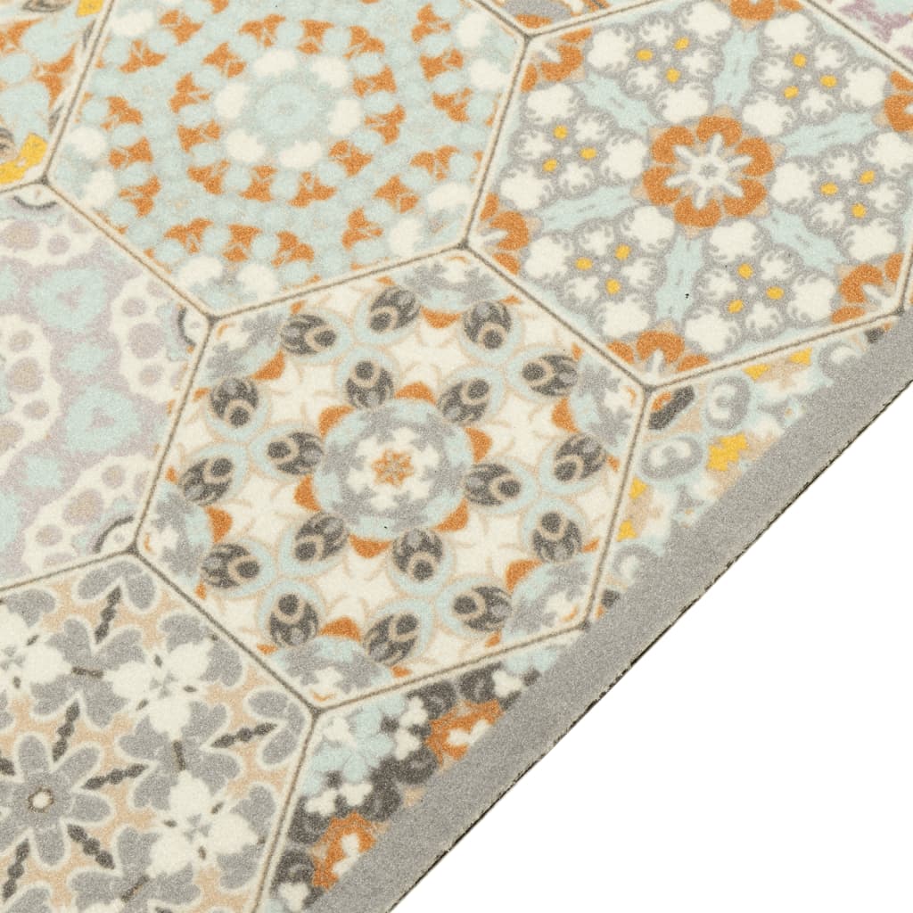 Tappeto da Cucina Lavabile Pastello Esagono 60x180 cm Velluto | homemem39