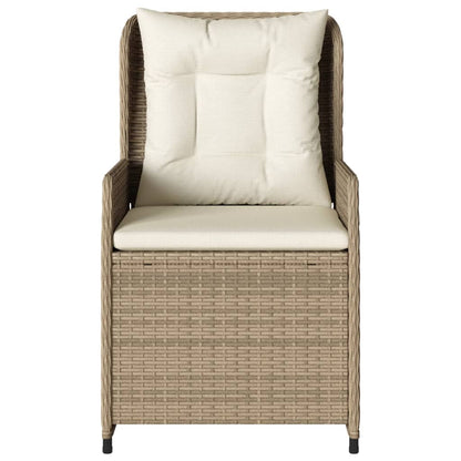 Sedie da Giardino Reclinabili 2 pz Beige Polyrattan | homemem39