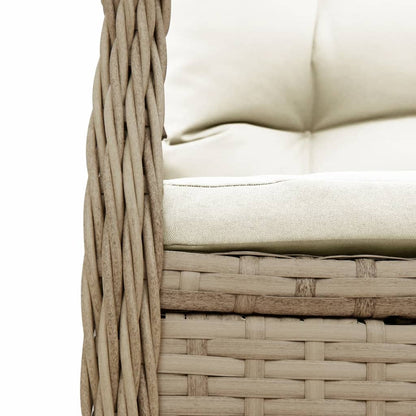 Sedie da Giardino Reclinabili 2 pz Beige Polyrattan - homemem39