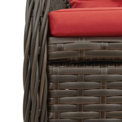 Sedie da giardino reclinabili 2 pz in Polyrattan Marrone | homemem39