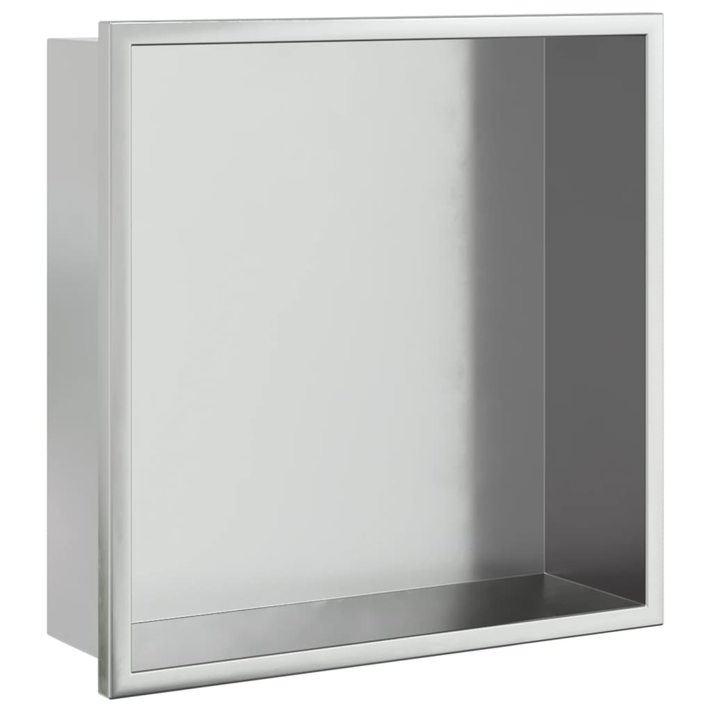 Nicchia per Doccia Argento Spazzolato 32x32x9cm in Acciaio Inox | homemem39