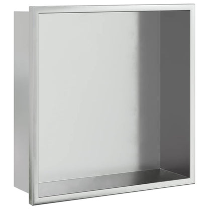 Nicchia per Doccia Argento Spazzolato 32x32x9cm in Acciaio Inox - homemem39