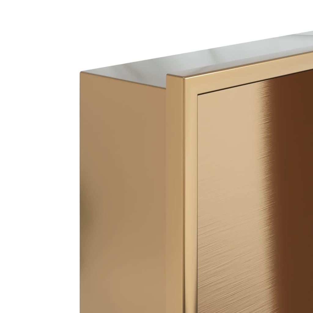 Nicchia per Doccia Oro Spazzolato 32x32x9cm in Acciaio Inox | homemem39