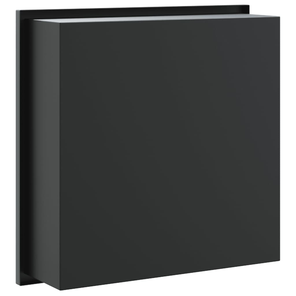 Nicchia per Doccia Nero Opaco 32x32x9cm in Acciaio Inox - homemem39