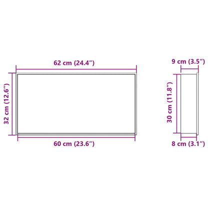 Nicchia per Doccia Oro Spazzolato 62x32x9cm in Acciaio Inox | homemem39