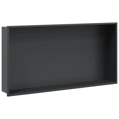 Nicchia per Doccia Nero Opaco 62x32x9cm in Acciaio Inox - homemem39