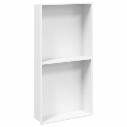 Nicchia per Doccia Bianco Opaco 32x62x9cm in Acciaio Inox