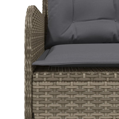 Divano da Giardino con Cuscini a L Grigio in Polyrattan | homemem39