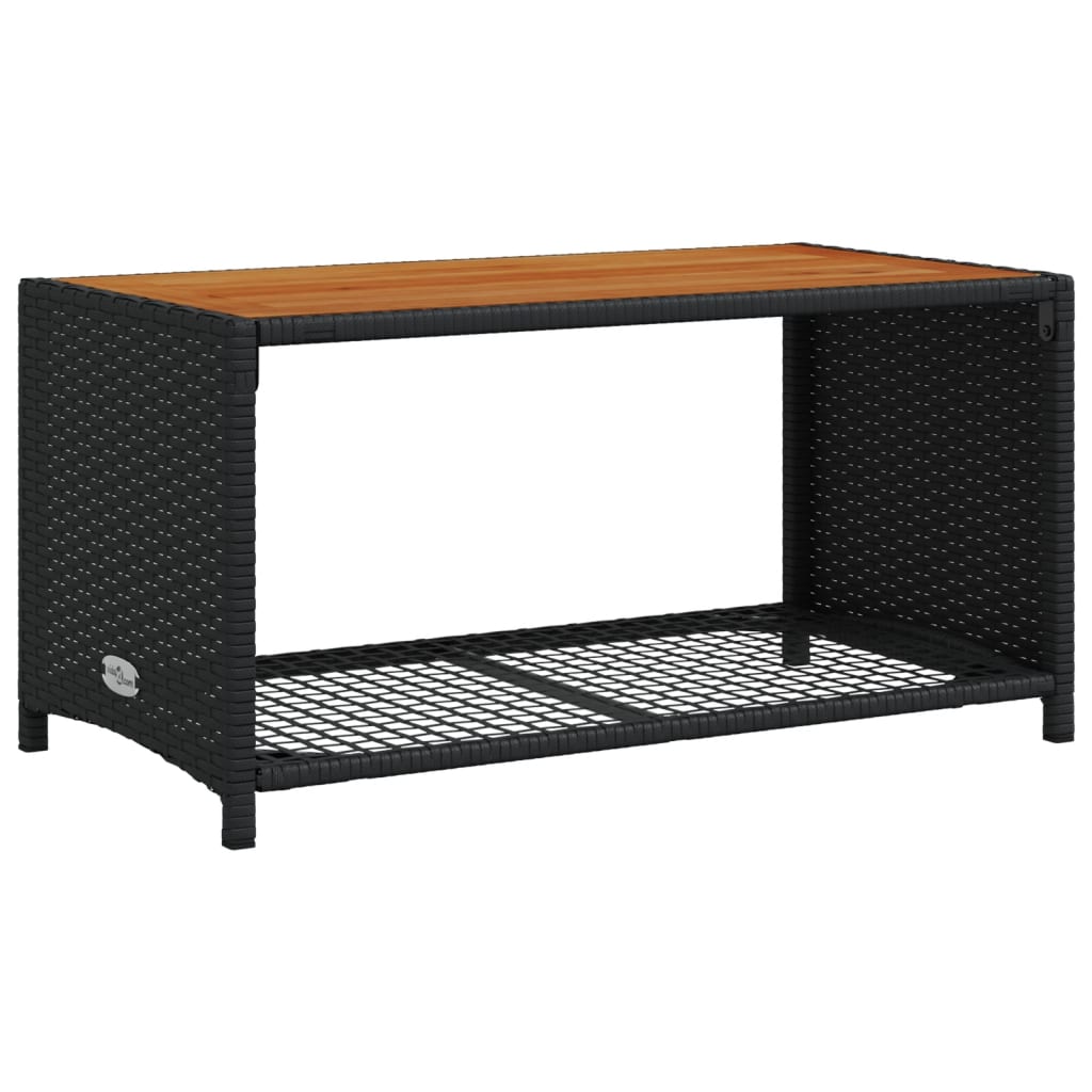 Set Divani da Giardino 4 pz con Cuscini Nero in Polyrattan | homemem39