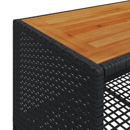 Set Divani da Giardino 4 pz con Cuscini Nero in Polyrattan | homemem39