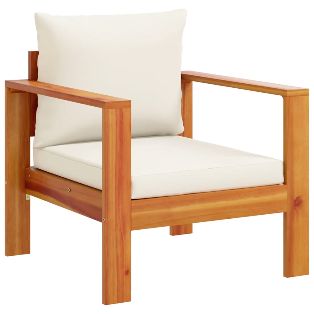 Set Divano da Giardino 3pz con Cuscini Legno Massello di Acacia | homemem39