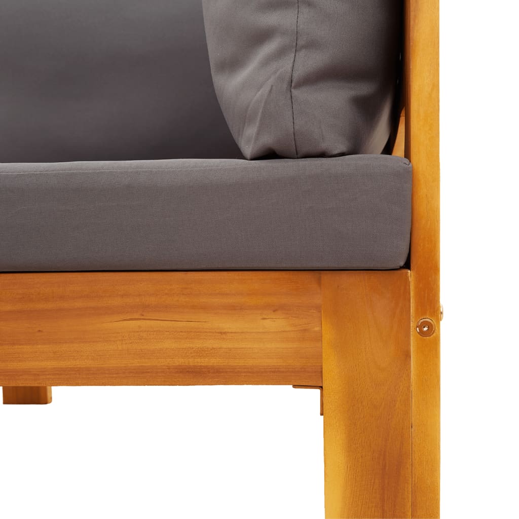 Set Divano da Giardino 3pz con Cuscini Legno Massello di Acacia | homemem39