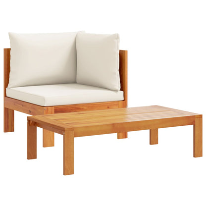 Set Divani da Giardino 4pz con Cuscini Legno Massello di Acacia | homemem39