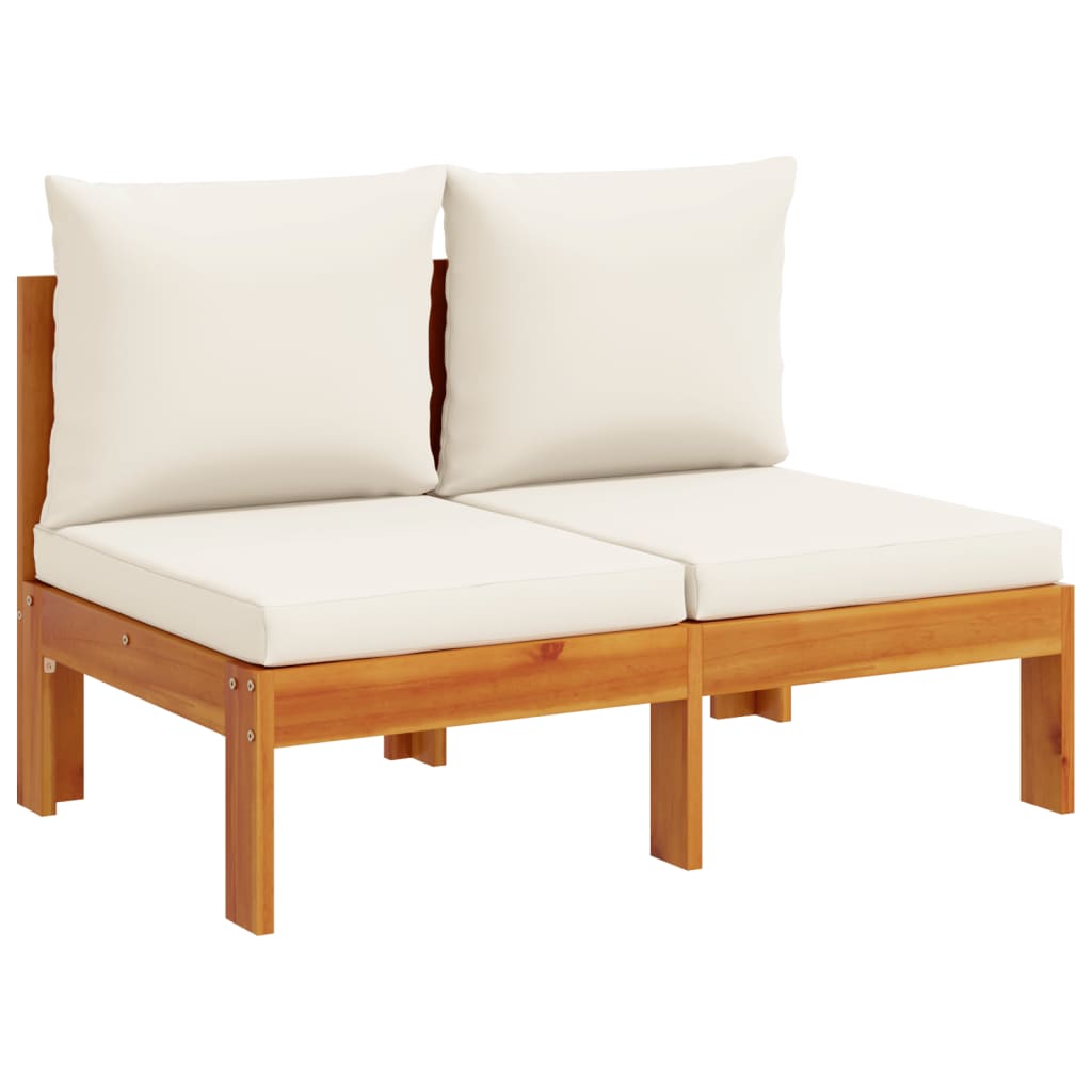 Set Divano da Giardino 5 pz con Cuscini Legno Massello Acacia | homemem39