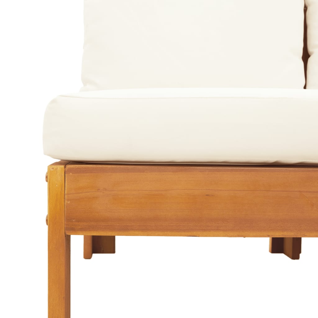 Set Divano da Giardino 5 pz con Cuscini Legno Massello Acacia | homemem39