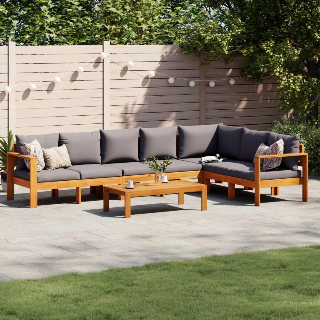 Set Divano da Giardino 5 pz con Cuscini Legno Massello Acacia - homemem39