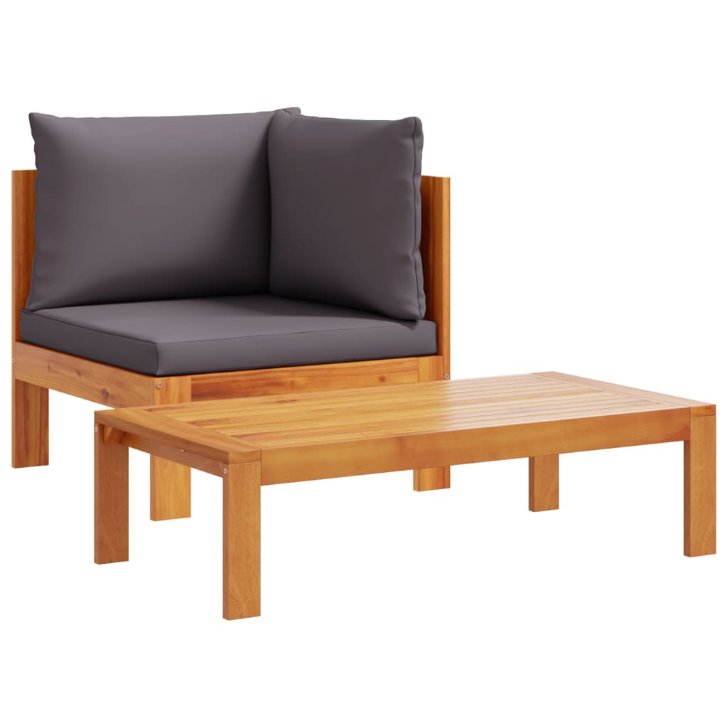 Set Divano da Giardino 6 pz con Cuscini in Massello di Acacia | homemem39