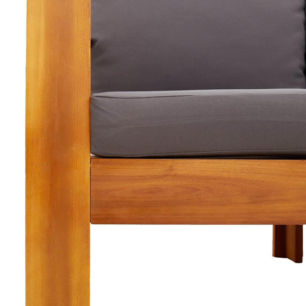 Set Divano da Giardino 5 pz con Cuscini Legno Massello Acacia | homemem39