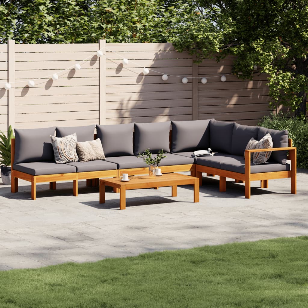 Set Divano da Giardino 5 pz con Cuscini Legno Massello Acacia - homemem39