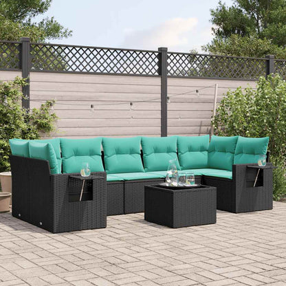 Set Divani da Giardino 8 pz con Cuscini in Polyrattan